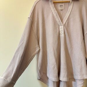 Aerie Waffle Knit Top in Soft Lavender